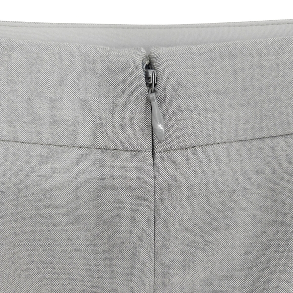 Banana Republic Straight Pencil Skirt Wool Gray Zip Back Career Business 2 - Picture 3 of 6